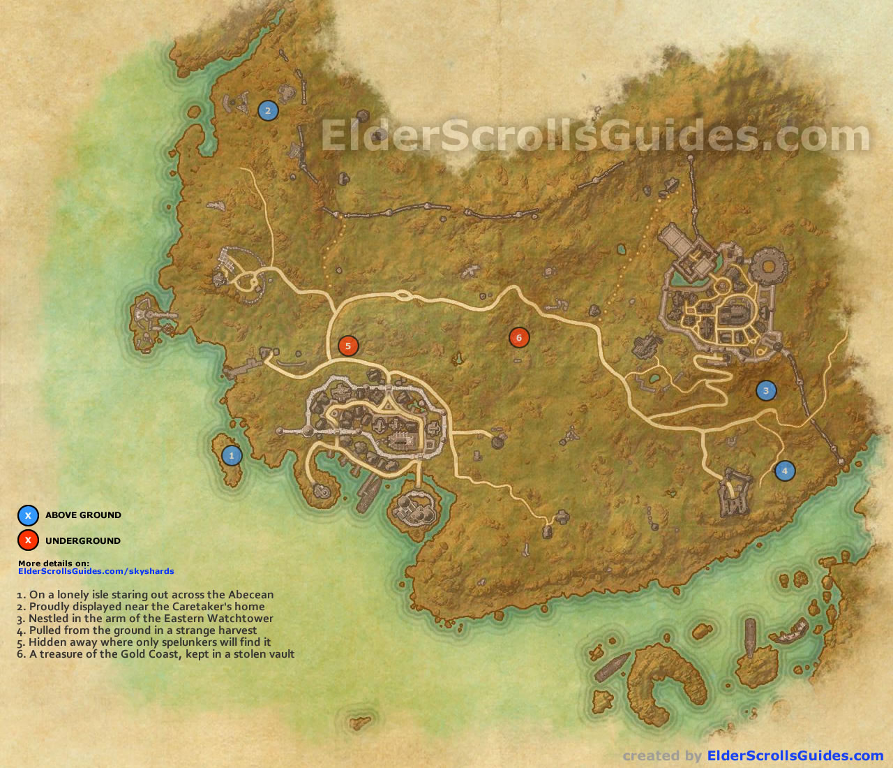 Gold Coast Skyshards Map Elder Scrolls Online Guides