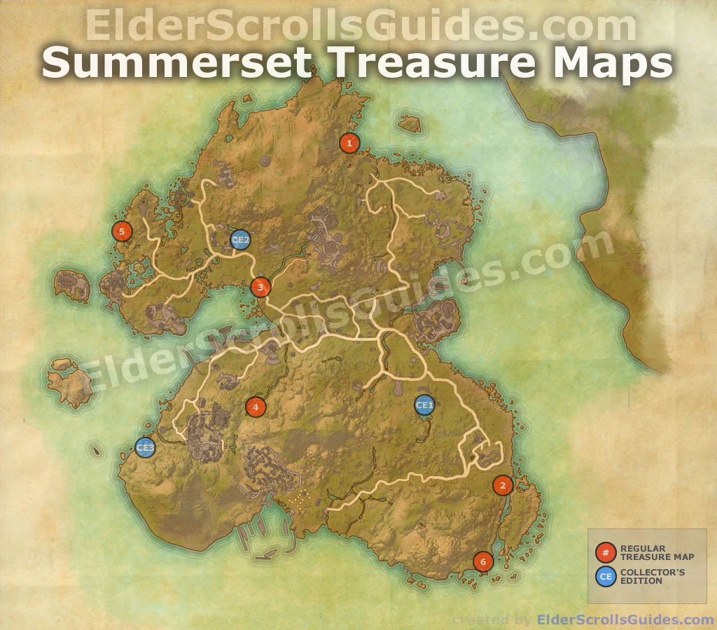 Summerset Treasure Maps Locations Summerset Treasure Map Locations | Elder Scrolls Online Guides