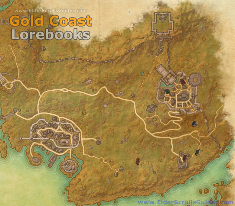 Coast Lorebooks Map | Elder Scrolls Online