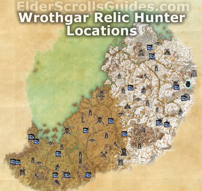 Wrothgar Relic Hunter Map | Elder Scrolls Online Guides