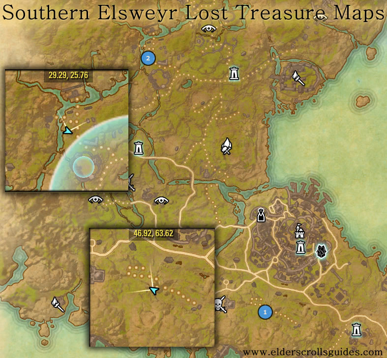 Northern Elsweyr Treasure Map 1 Elsweyr Treasure Map Locations | Elder Scrolls Online Guides